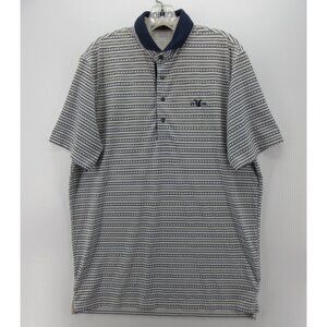 Greyson Polo Shirt Medium Golf Performance Stretch AOP Activewear Logo